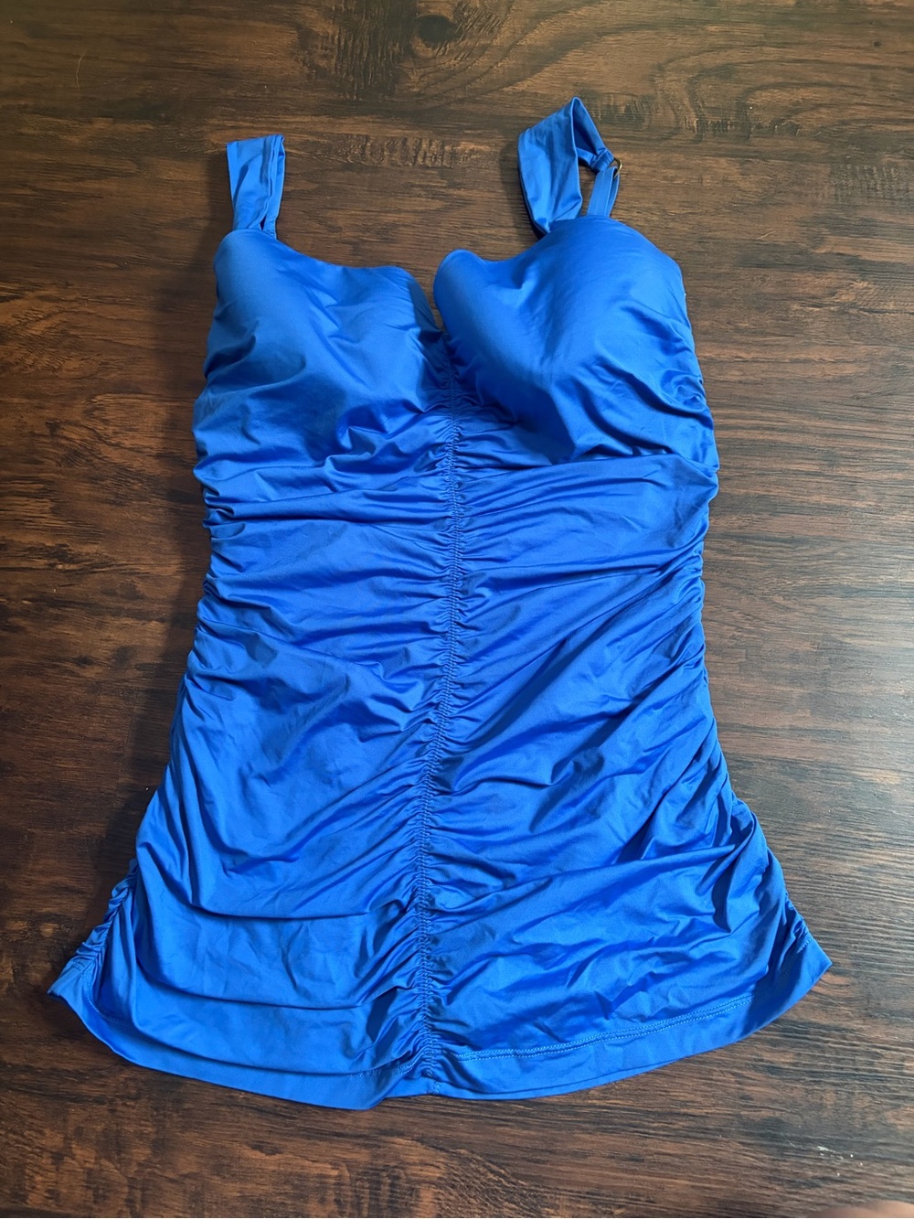 Blue one piece swimsuit